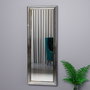 Hanah Home Espejo de Muelle Marco Plateado Elegante 40x105 cm, 100% MDF, Espejo Ecológico Flotal-E
